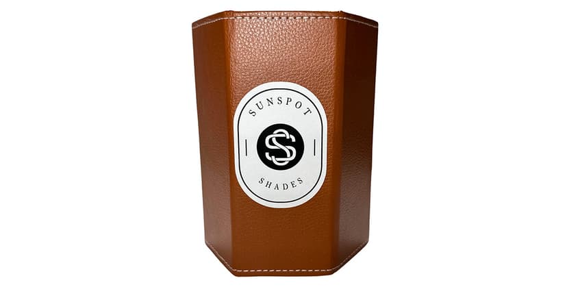 Estuche de viaje tipo piel café