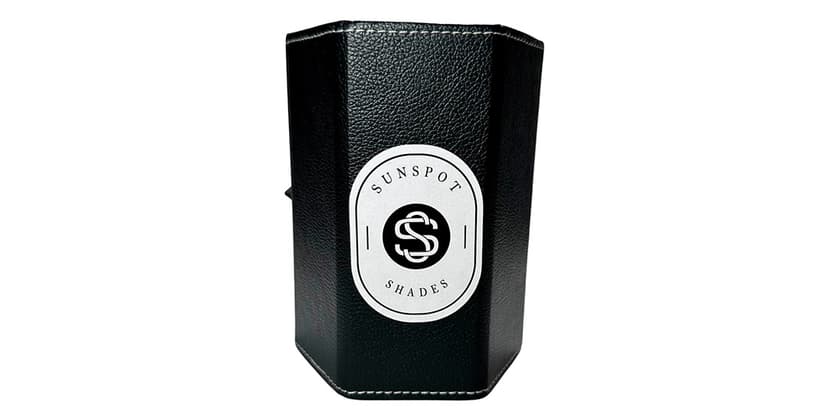 Estuche de viaje tipo piel negro